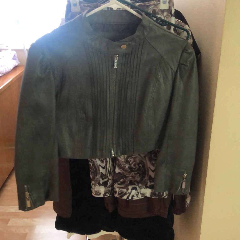 Polyester Cropped Jacket - image 1